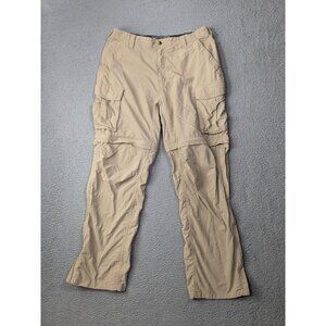 REI Convertible Cargo Pants Mens Large 32L (Meas 30) Nylon Hiking Outdoor Tan